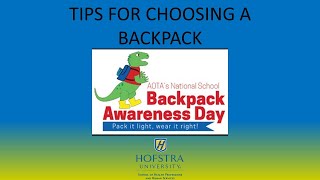 2020 Hofstra HPHS Backpack Awareness Video