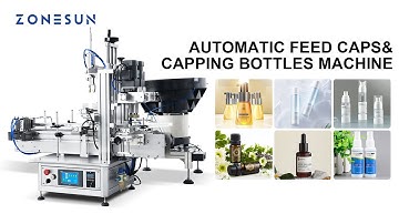 Automatic Dropper Bottle SealingMachine Vibratory Cap Feeder Essential Oil Cosmetic Products Sprayer