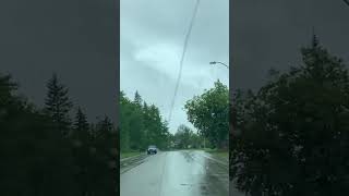 Rainy Day In Fort Mcmurray Alberta Canada Not Summertime Yet