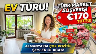 Almanya’daki evimizi tanıtıyorum | Almanya’da pozitif gelişmeler | Türk market alışverişi 🛍️ 