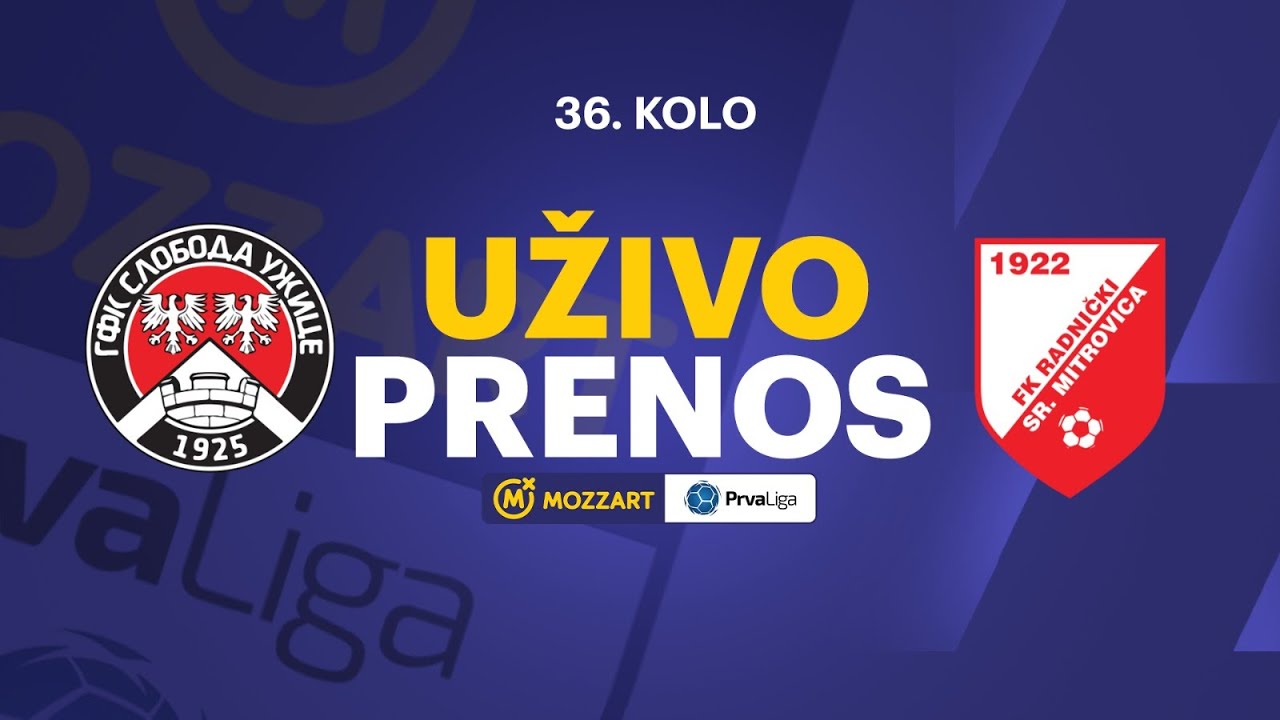 Sloboda - Radnički SM Mozzart Bet Prva liga Srbije 2024/25 36. Kolo