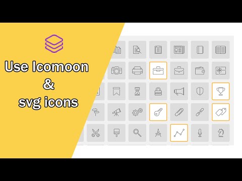 How to use Icomoon's svg font-icons locally  || a library with libraries inside ||