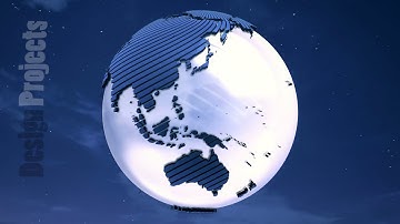 Abstract Planet Earth on the clouds background. Looping