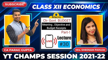 Class XII (Session 2021-22) : Economics - Lecture 30 | YTCHAMPS