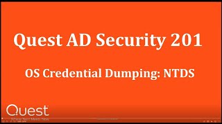 OS Credential Dumping NTDS