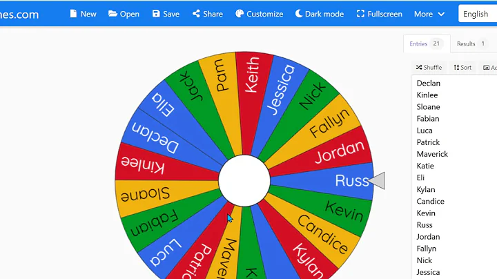 Spin the Wheel of Names Online!