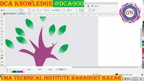 Tree Icon Drawing with CorelDraw | Flat Vector Style | #drawing  | #coreldraw #trending #tree