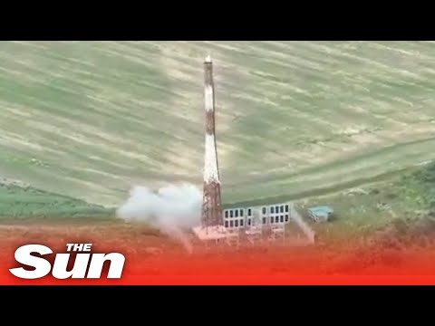 Ukrainian kamikaze drone DESTROYS Russian surveillance tower