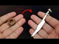 Forging mini Sparta SWORD from Rusted Nut of Bolt