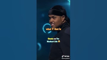 #Chunkz on The Weakest Link 🤣 FOLLOW for more vids‼️ #julseyhiphop #fyp #gameshow #viral #shorts