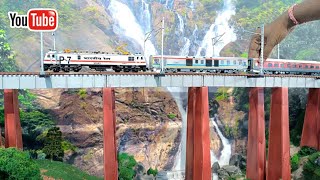 HO Scale Indian Railways Miniature Model Wap 7 Loco With Rajdhani Express model train | train video