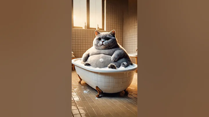 Video 7102701: cat bath, catlover fluffy, bathtime