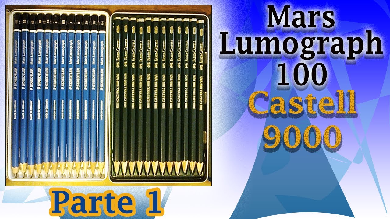 COMPARACIÓN entre STAEDTLER MARS LUMOGRAPH 100 y FABER CASTELL 9000 1 de 2