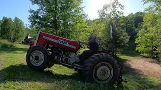 Property Maintenance with the Massey 245 and Massey 42 Sickle!