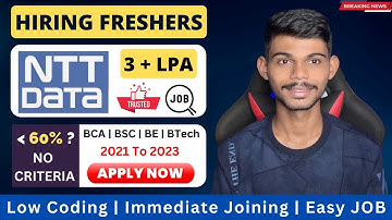 NTT Data Off Campus Drive 2023 | Trainee Engineer Role | Don