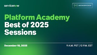 Platform  Academy: Best of 2025 Sessions