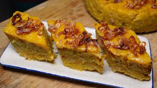 马来西亚式的金瓜糕😋咸香软糯，超好吃，做法简单不翻车‼️🔥Malaysian-style steamed pumpkin cake 😋fragrant, soft and glutinous