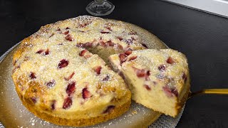 Soft Strawberry Cake 🍓 No Butter! Creamy Mascarpone 😍 Quick and Easy screenshot 1