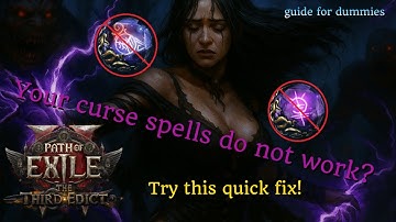 Your curse skills do not work in Path of Exile 2? Try this and do not "despair"