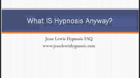 What is hypnosis anyway?