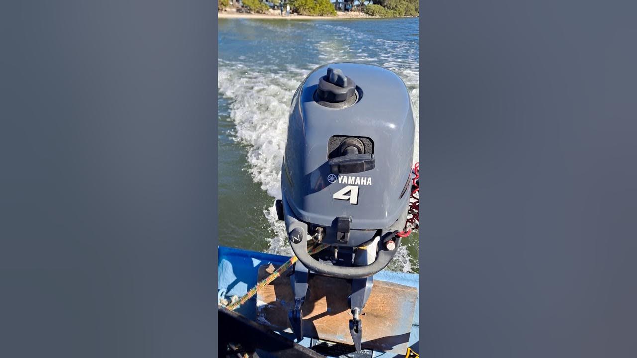 Yamaha 4 HP 4 Stroke outboard motor on a 13' Gheenoe at Sunset Beach, Fl. YouTube