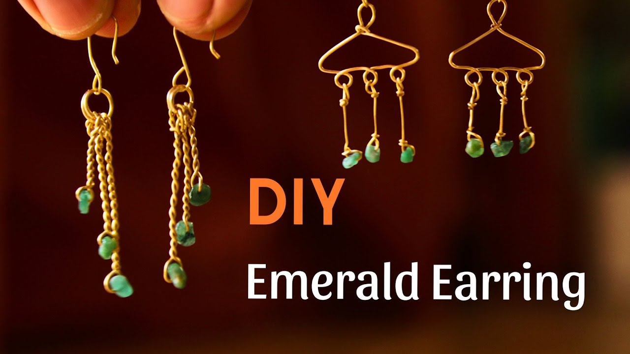 DIY Wire Wrapped Emerald Earrings | Step-by-Step Tutorial