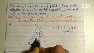 In ∆ABC, AD is a median. If point E, F and G are midpoint of AD, AE and DE respectively, then what