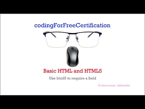 Basic HTML and HTML5 | Use HTML5 to Require a Field | freecodecamp | 21 of 28