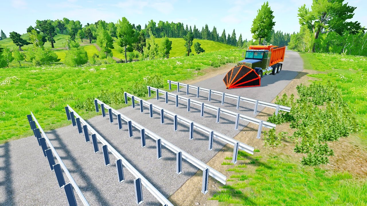 Cars vs . MuItipIe barriers ( BeamNG - Drive ) #beamng #car #trucks ...