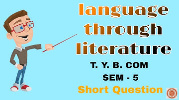 language through literature || T.Y B. COM SEM-5 || Gujrati || #english #vnsgu  #tybcom #English