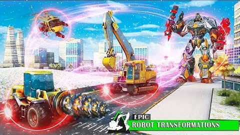 New Mechanical Excavator Robot   Transform Games Androit Game Play #01 Video