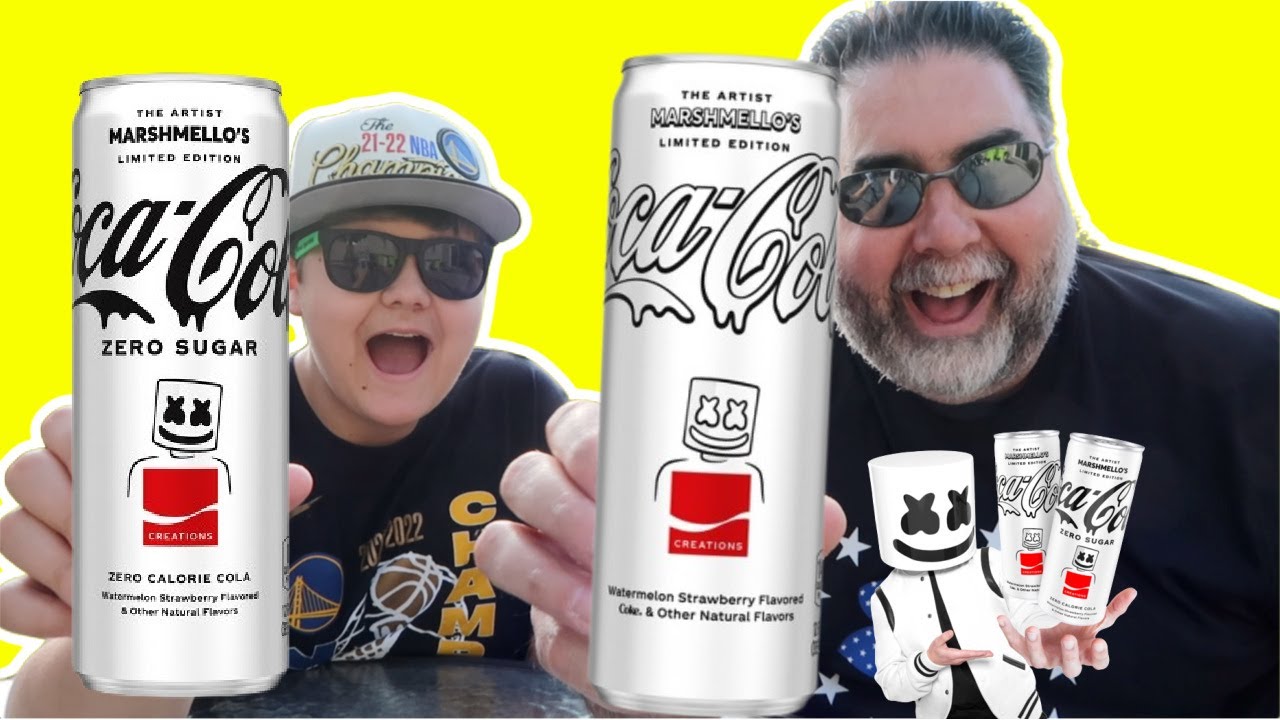 NEW Cocacola Marshmello Watermelon Strawberry Flavored Coke Review Chris Frezza