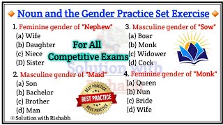Noun and the Gender Practice Set | Noun and the Gender Exercise for all competitive exams| Noun quiz