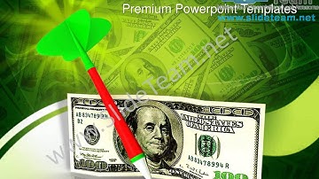 Dollar With Dart Economy Business PowerPoint Templates ppt Themes 1012 Slides Backgrounds