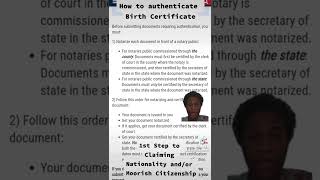 Steps to Authenticate your Birth Certificate