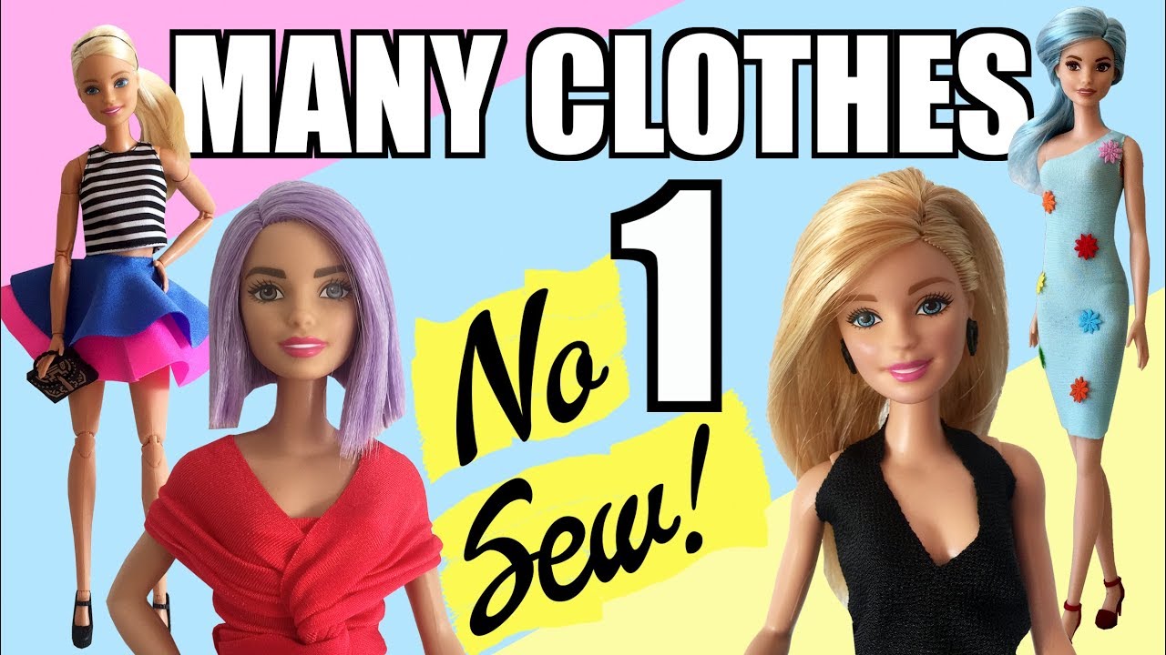 How to make No Sew Barbie Clothes. PART 1 Very Easy! Crafts with Dolls -  YouTube