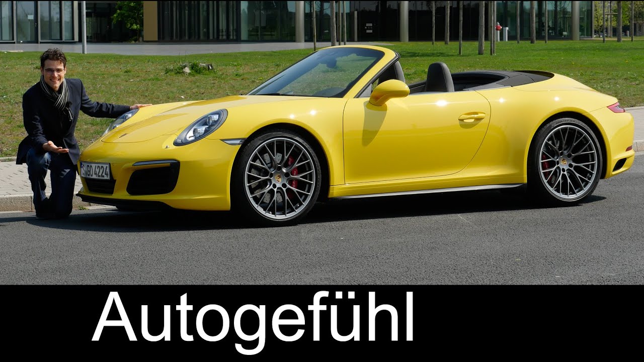 neuero ship unloader Porsche 911 Carrera 4S Cabriolet FULL REVIEW test driven Autobahn 991.2 Facelift