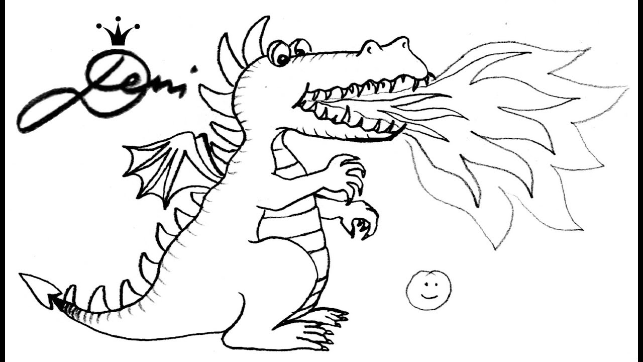 Drache Schnell Zeichnen Lernen Fur Kinder How To Draw A Dragon For Children Realtime Youtube