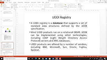 Universal Description Discovery and Integration (UDDI)