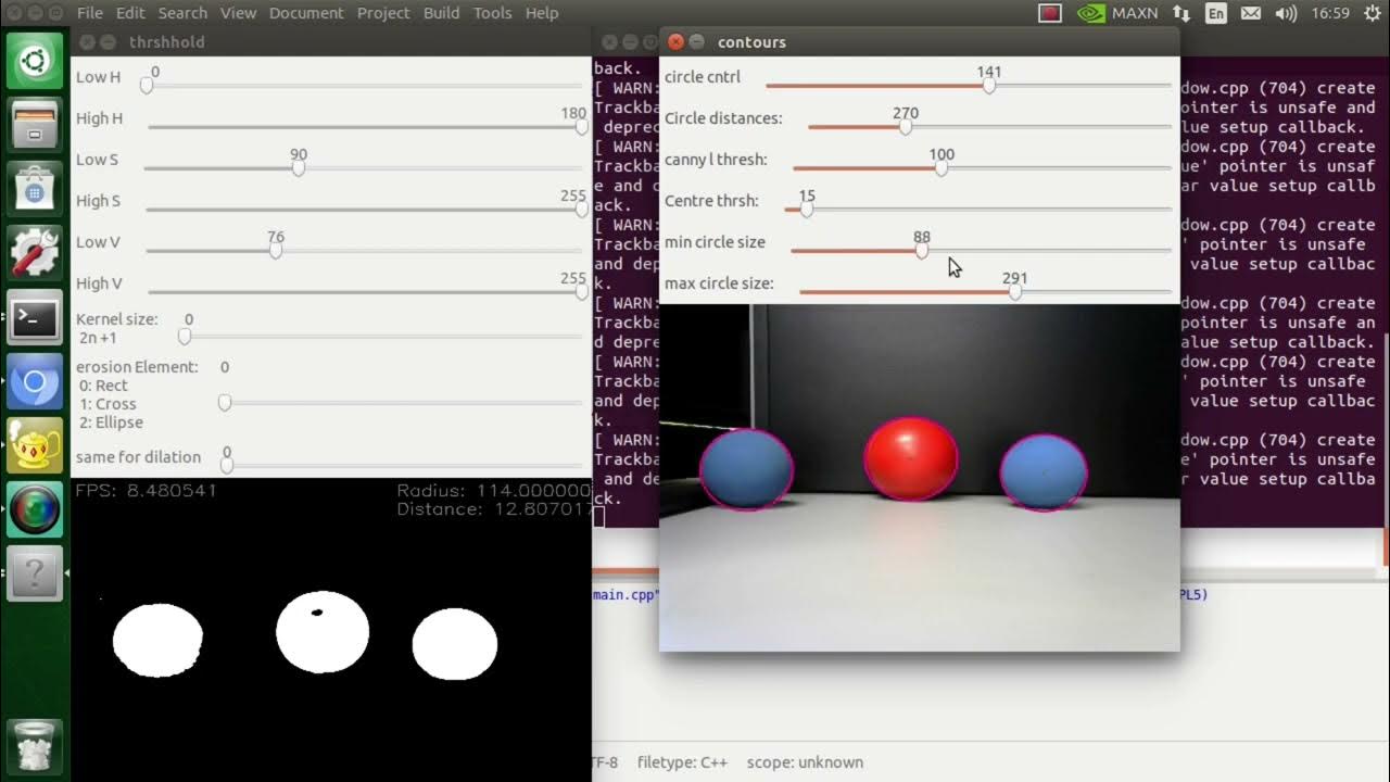 Demonstrating masking and detection of ball with OpenCV - YouTube