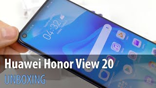 Huawei Honor View 20 Unboxing  (Selfie Camera Cutout Pioneer, Kirin 980 Phone)