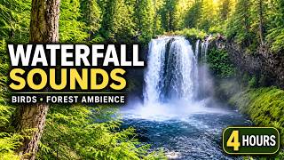 Relaxing Waterfall & Bird Sounds 💧 Forest Ambience for Focus and Calm | 4 Hours screenshot 3