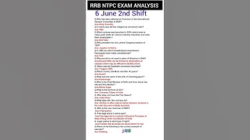 RRB NTPC EXAM ANALYSIS 2025|6 JUNE 2nd Shift|RRB NTPC paper analysis today#rrbntpc#rrbntpc2025#gkgs