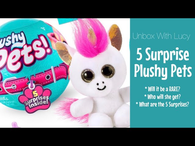 Zuru 5 Surprise Plushy Pets JOY UNICORN Mystery Capsules Ball Blind Bag  Plush