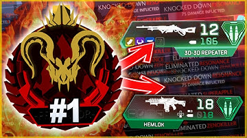 APEX RANK #1  tries using 30-30 Repeater & HEMLOK and dominates PREDATOR lobbies in APEX LEGENDS S13