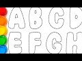 A to J Alphabet Coloring & Drawing for Kids | Learn ABC Easy