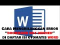 cara menghilangkan error bookmark not defined di microsoft word