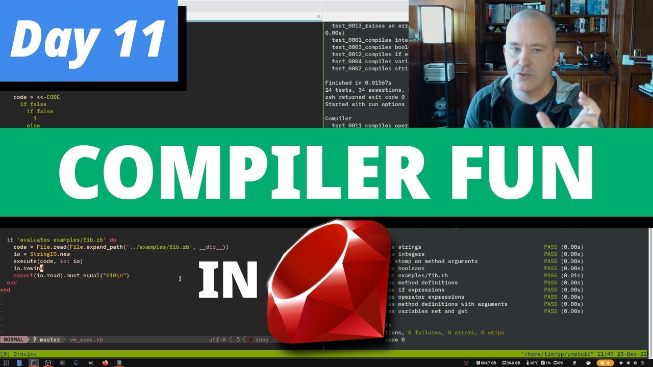 COMPILER FUN, DAY 11: OPERATORS & FIBONACCI [RUBY] - YouTube