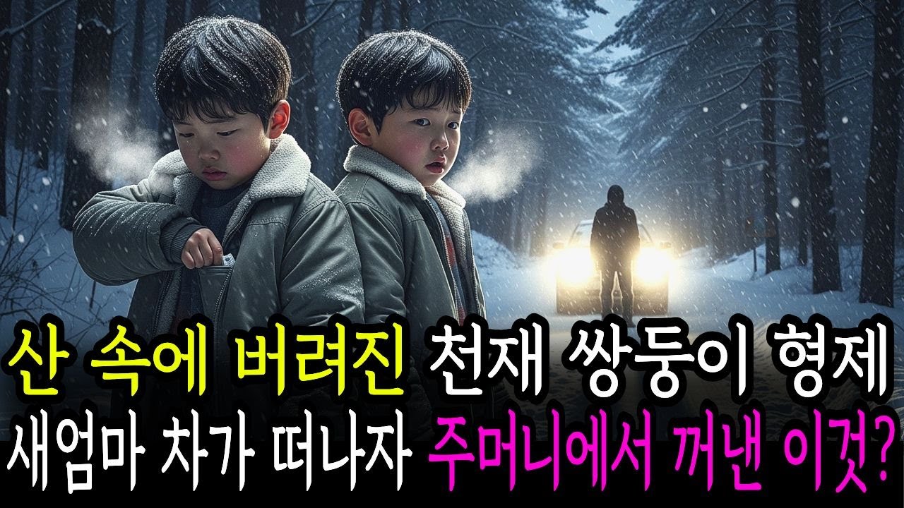 산 속에 버려진 천재 쌍둥이 형제, 새엄마 차가 떠나자 주머니에서 꺼낸 이것?