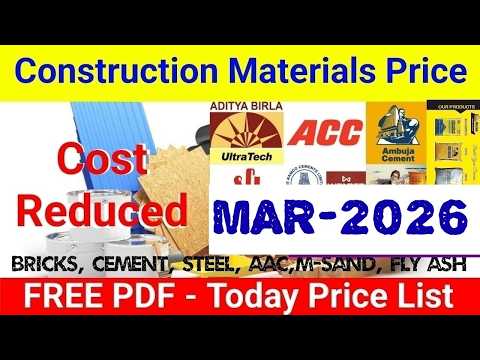 ملف PDF مجاني لأسعار مواد البناء اليوم أسعار المواد اليوم أسعار الأسمنت والحديد المطاوع اليوم
